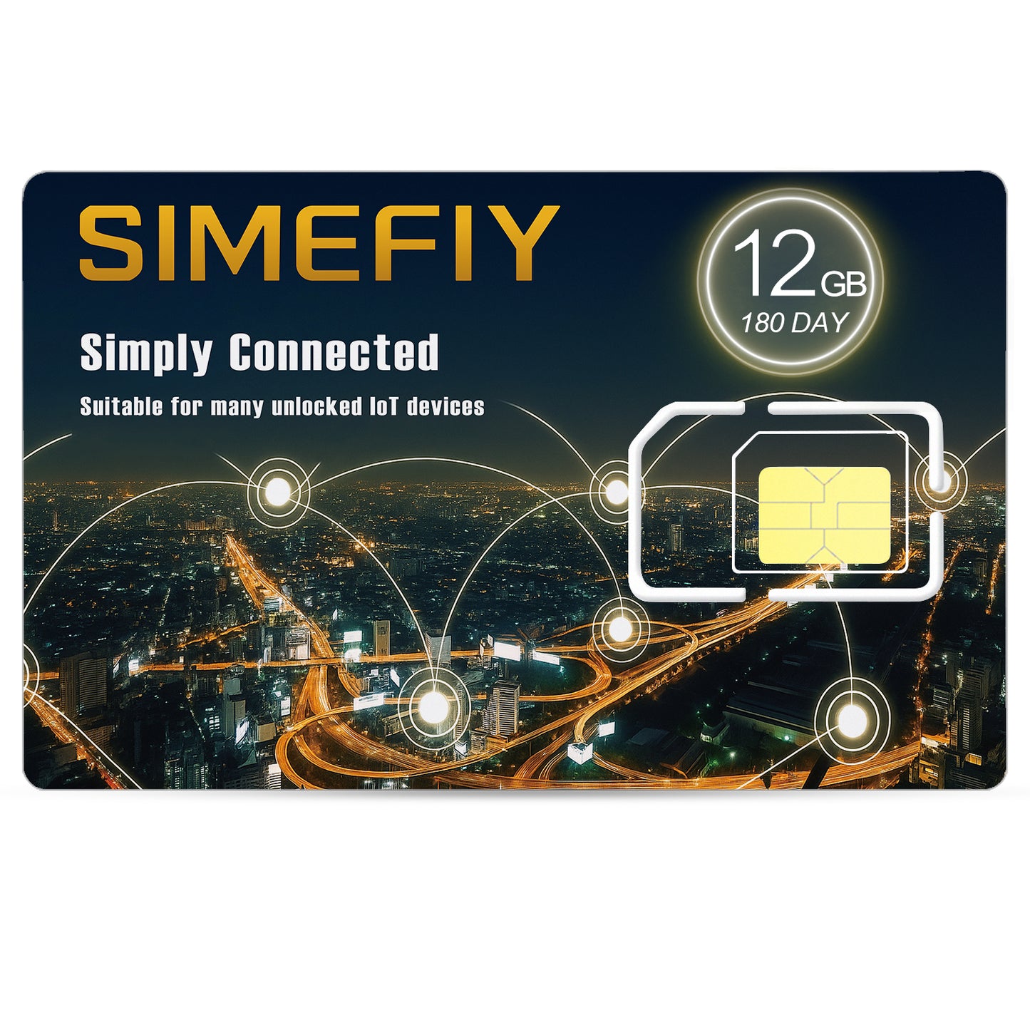 12GB Data Only SIM Card – 180 Days Prepaid, No Contract, USA Compatible with Nationwide Networks, Ideal for Security Cameras, Hunting Trail Cameras, Solar Cameras, IoT Devices